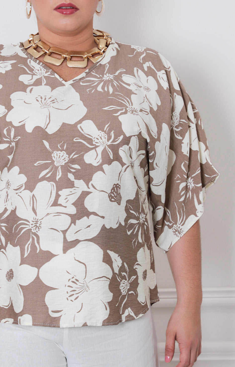 Blusa estampada de flores - BLUSAS CURVY Boutiquemirel 