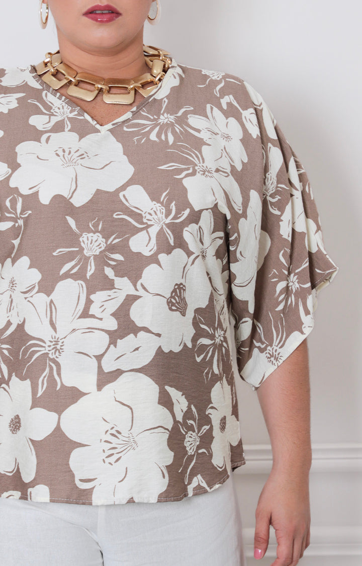 Blusa estampada de flores - BLUSAS CURVY Boutiquemirel 