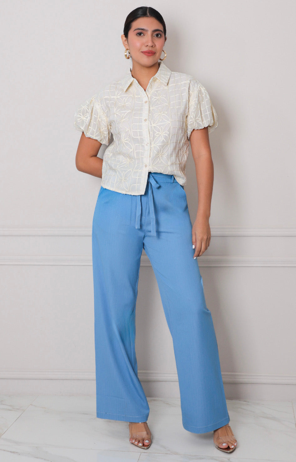 Blusa beige de botones - BLUSAS REGULAR Boutiquemirel 