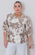 Blusa estampada de flores - BLUSAS CURVY Boutiquemirel 