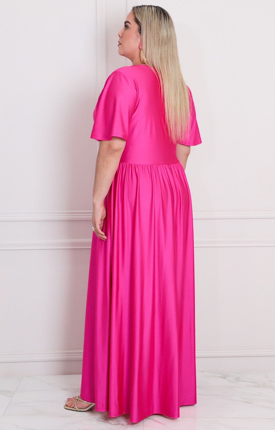 Vestido fucsia largo - VESTIDO LARGO CURVY Boutiquemirel 