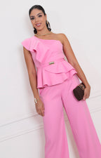 Conjunto rosa asimétrico