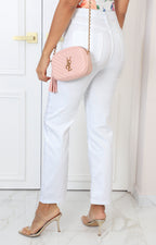 Pantalón blanco de mezclilla