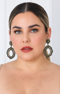 Aretes colgantes de filigrana negra