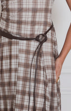 Vestido estampado con lazo