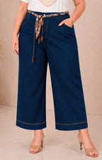 Pantalón de mezclilla con pañuelo - PANTALON MEZCLILLA CURVY Boutiquemirel 