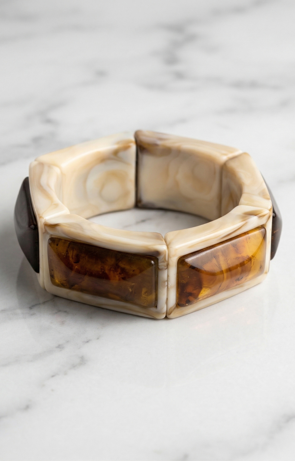 Pulsera de Resina Ámbar Beige - PULSERA Boutiquemirel 