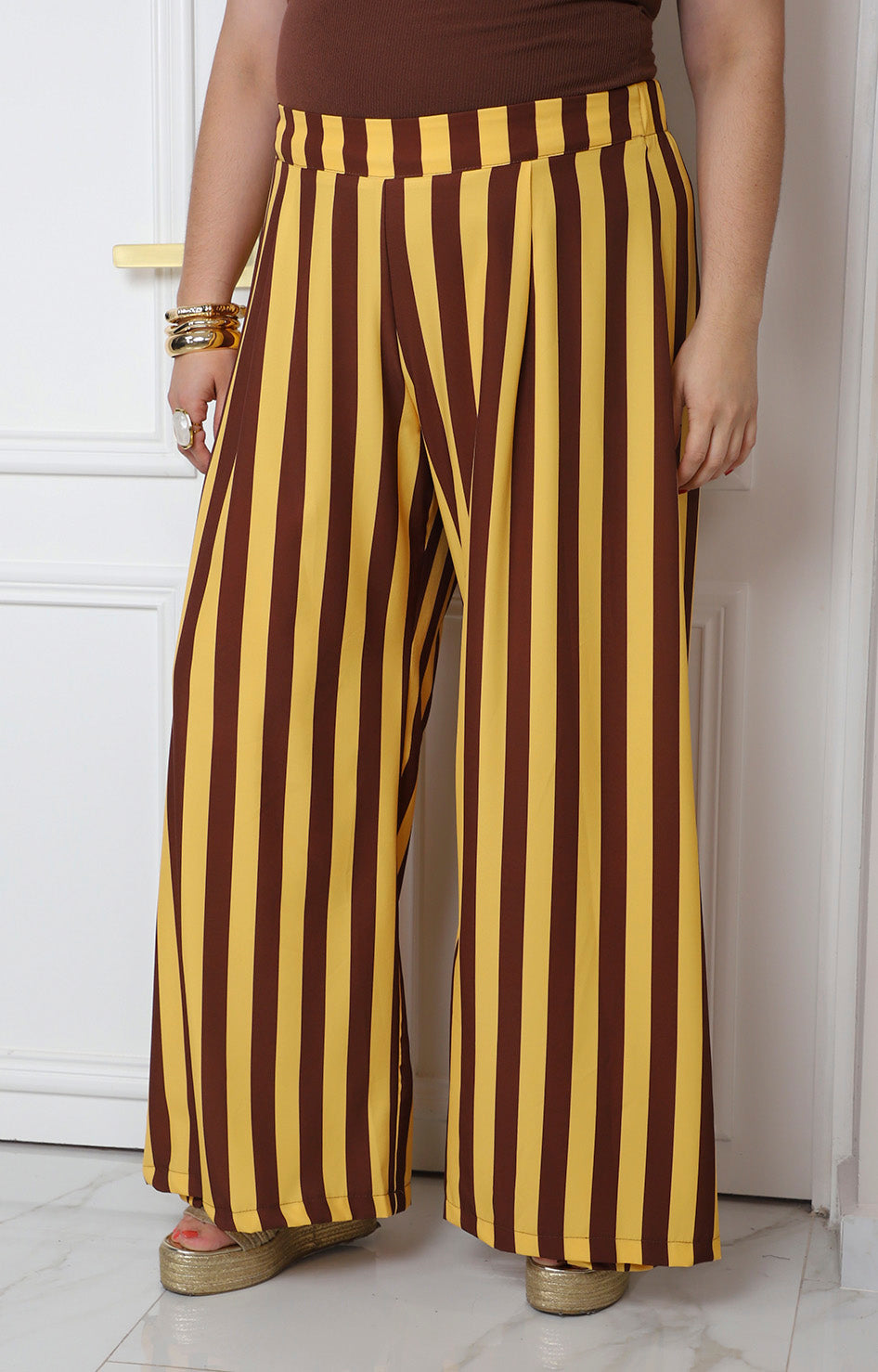 Pantalón palazzo a rayas