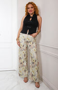 Pantalón con estampado floral