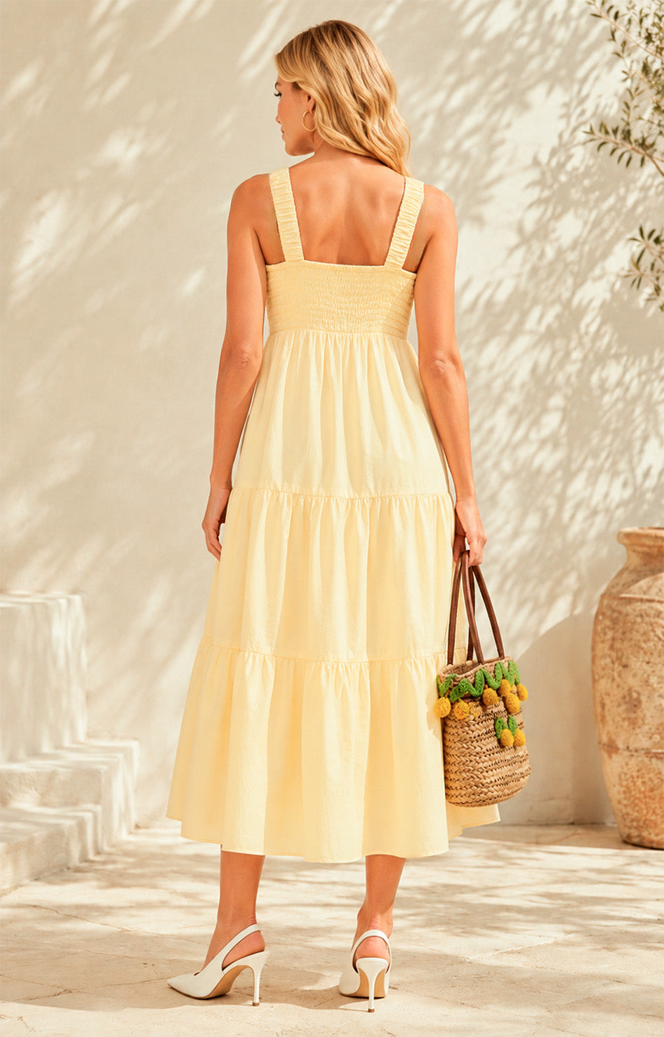 Vestido amarillo de algodón - VESTIDO LARGO REGULAR Boutiquemirel 