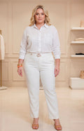 Blusa con detalles de encaje - BLUSAS CURVY Boutiquemirel 