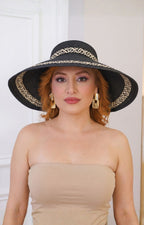 Visera tejida de ala ancha