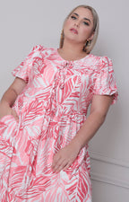 Vestido rojo estampado - VESTIDO CORTO CURVY Boutiquemirel 