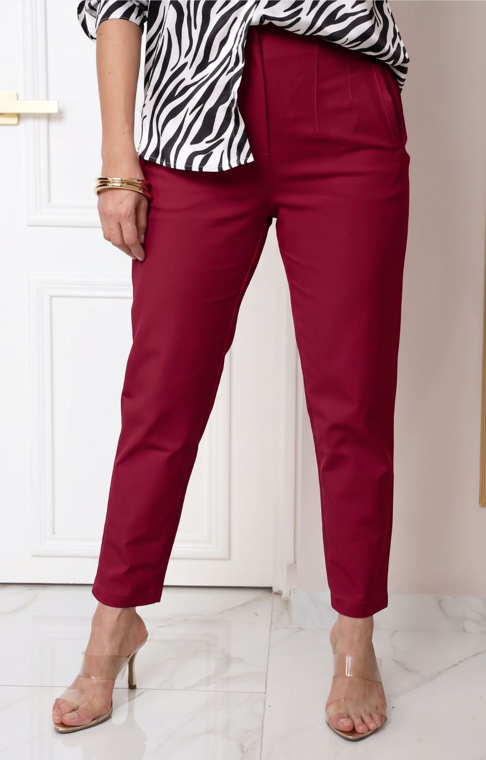 Pantalón recto de tiro alto