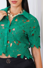 Blusa de guipur floral