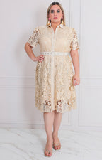 Vestido corto de guipiur - VESTIDO LARGO CURVY Boutiquemirel 