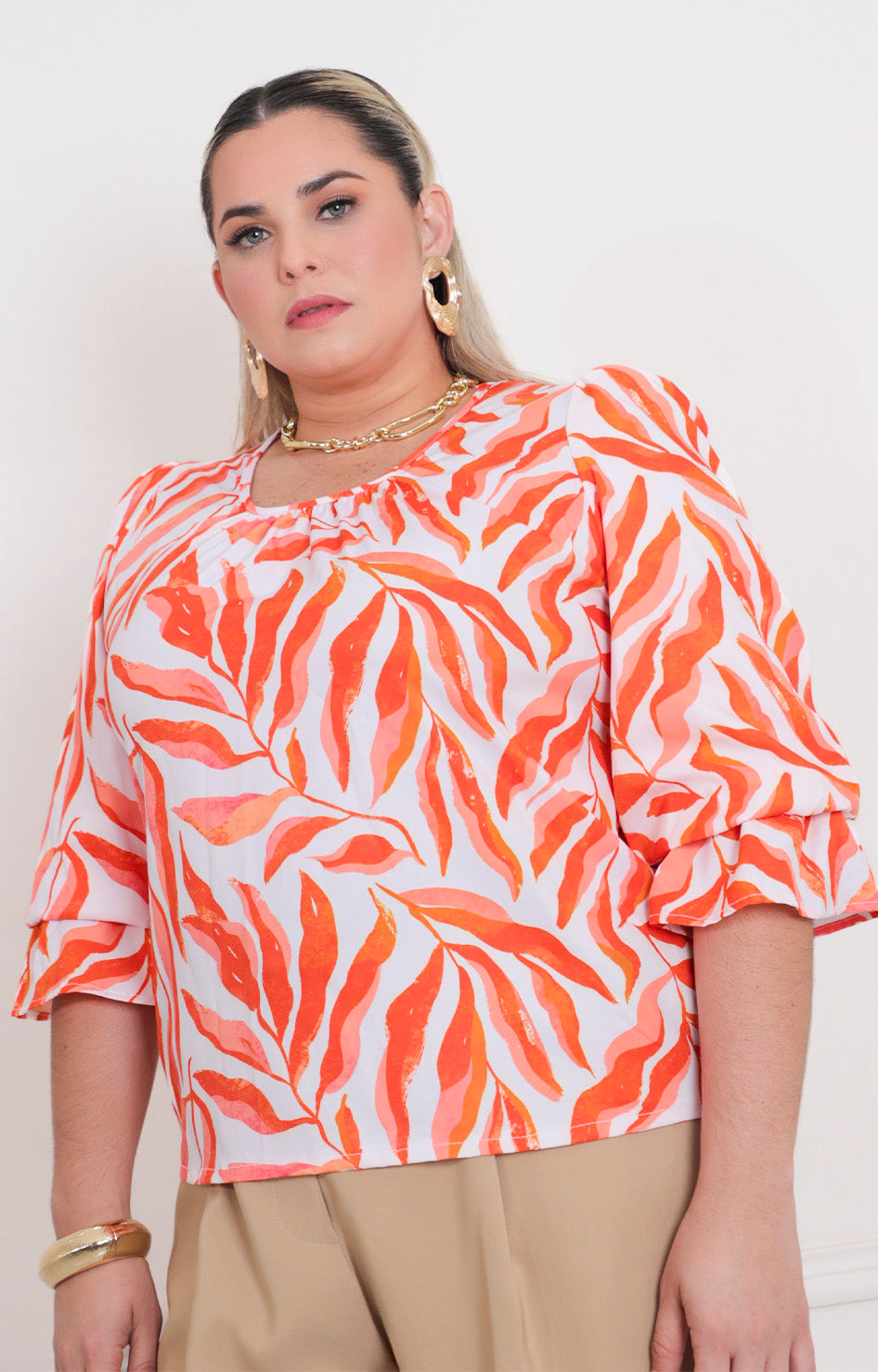 Blusa estampada multicolor