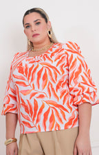 Blusa estampada multicolor