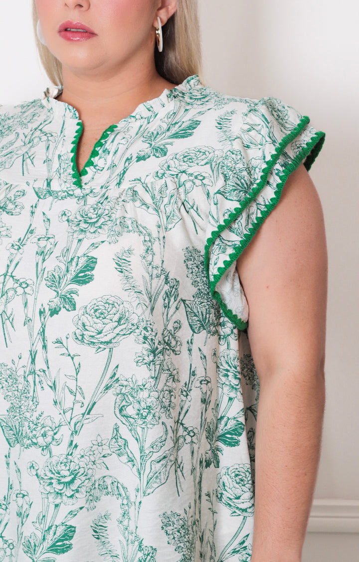 Blusa estampada verde - BLUSAS CURVY Boutiquemirel 