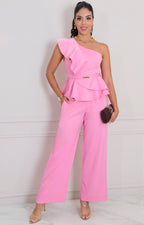 Conjunto rosa asimétrico