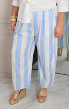 Pantalón amplio de rayas