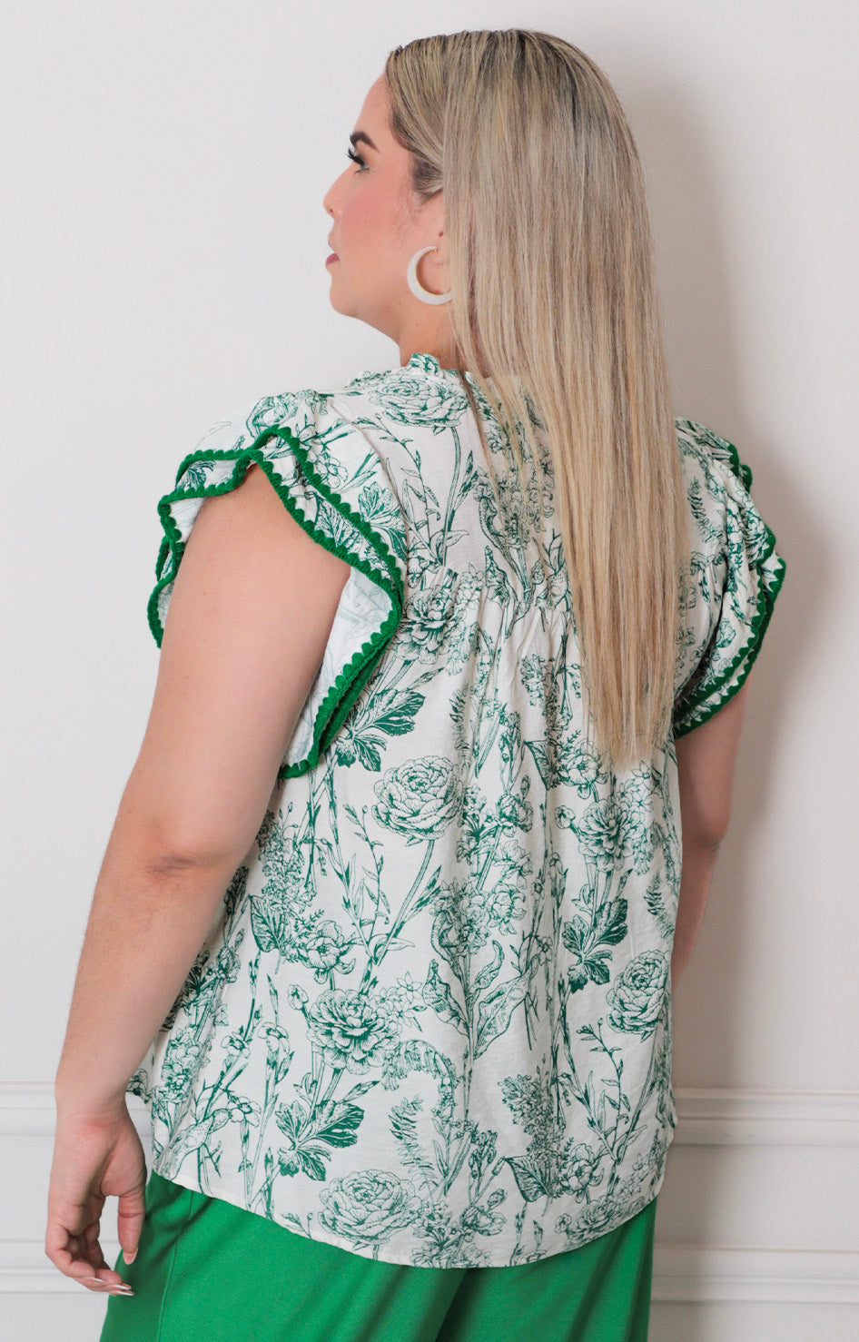 Blusa estampada verde - BLUSAS CURVY Boutiquemirel 