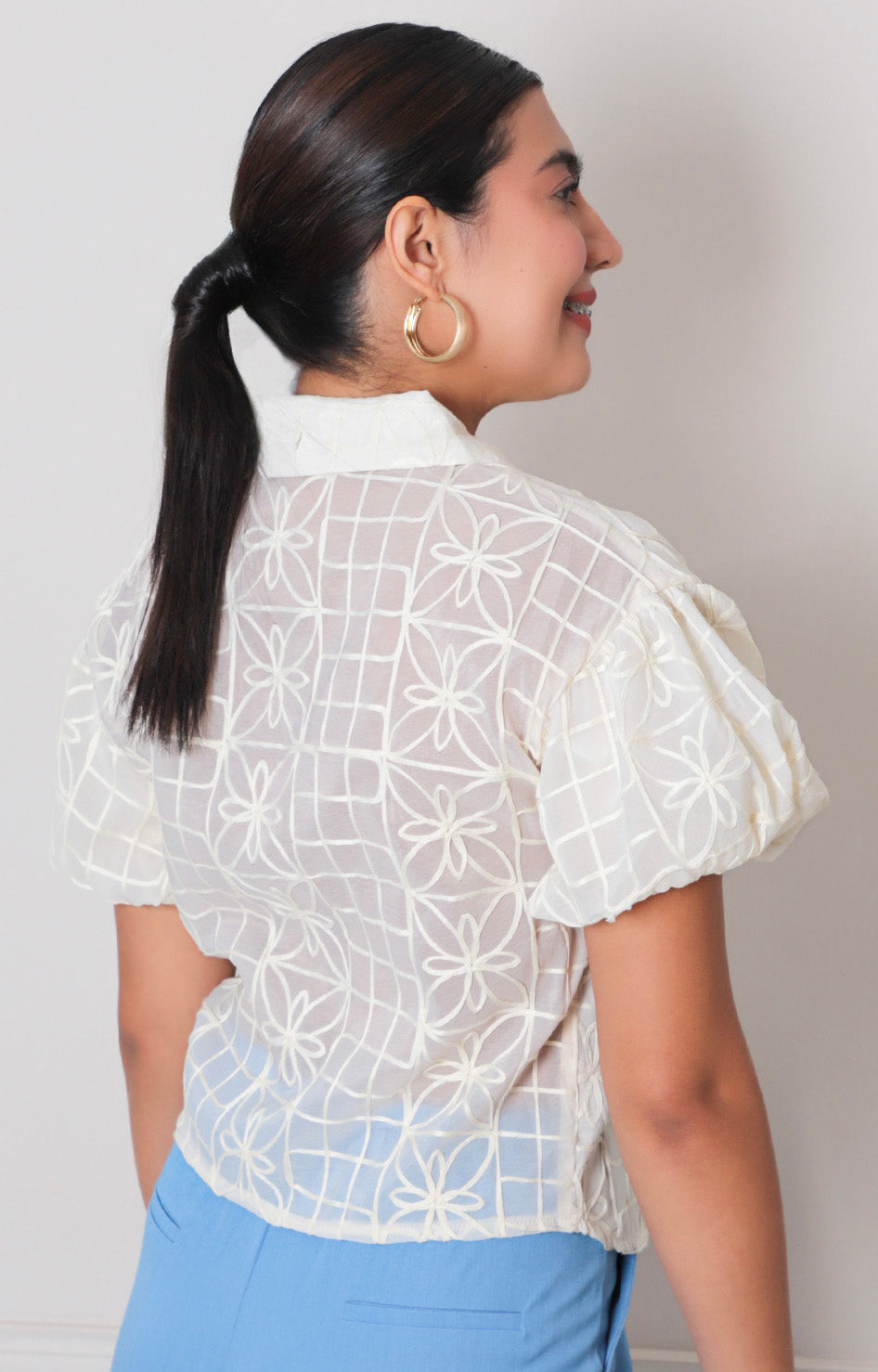 Blusa beige de botones - BLUSAS REGULAR Boutiquemirel 