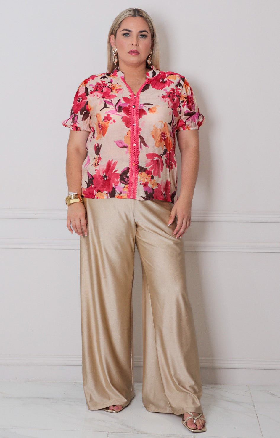 Pantalón satinado - PANTALON CURVY Boutiquemirel 