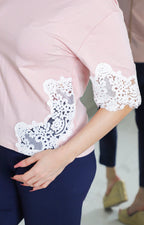 Blusa con detalle de encaje