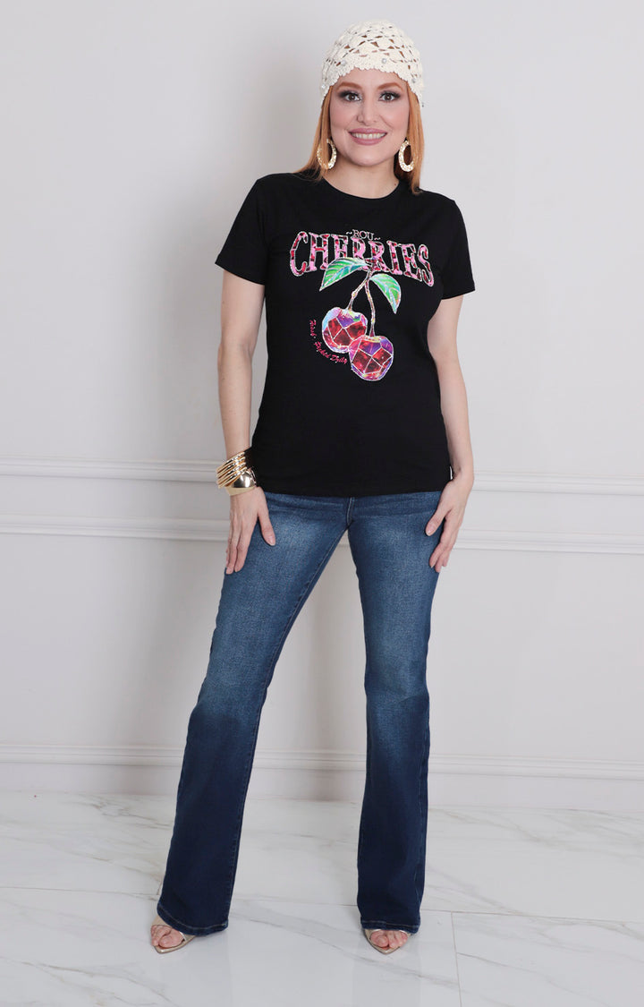 Blusa estampada cherry - BLUSAS REGULAR Boutiquemirel 