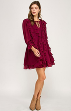 Vestido vino corto - VESTIDO Boutiquemirel 