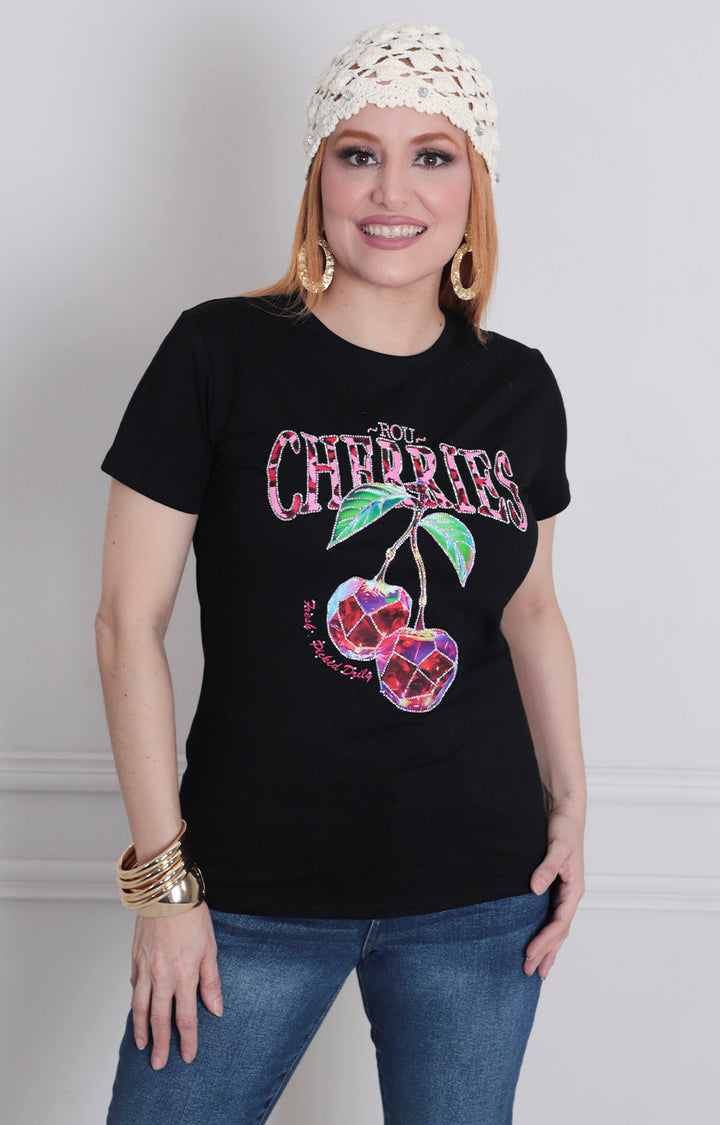 Blusa estampada cherry - BLUSAS REGULAR Boutiquemirel 