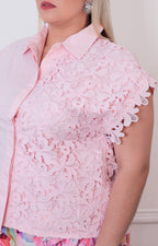 Blusa con guipiur - BLUSAS CURVY Boutiquemirel 