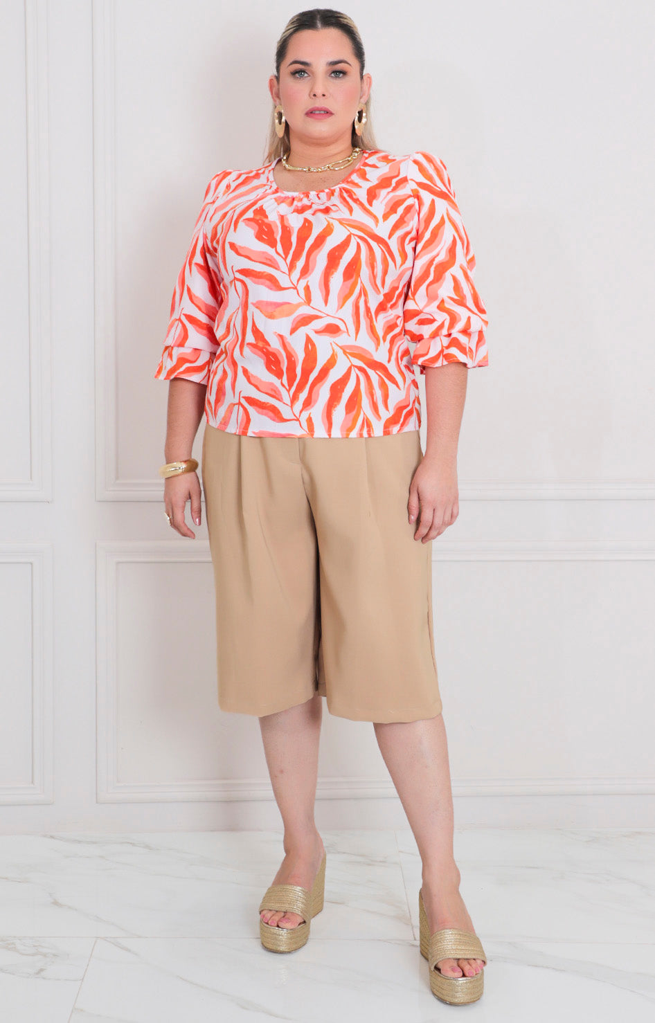 Blusa estampada multicolor