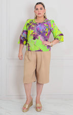 Blusa estampada multicolor