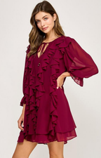 Vestido vino corto - VESTIDO Boutiquemirel 