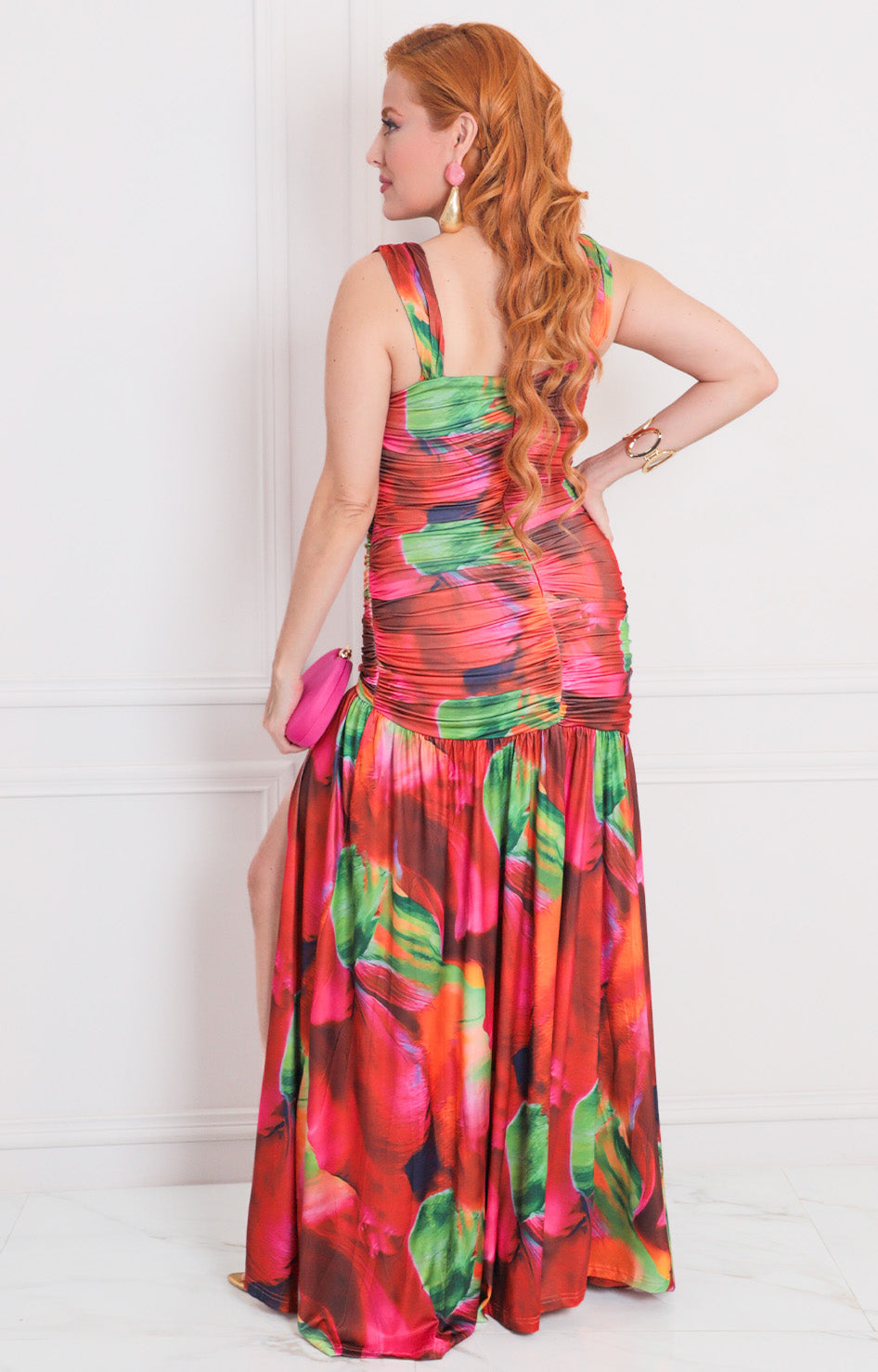 Vestido estampado multicolor - VESTIDO LARGO REGULAR Boutiquemirel 