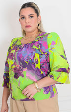 Blusa estampada multicolor