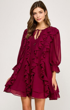 Vestido vino corto - VESTIDO Boutiquemirel 