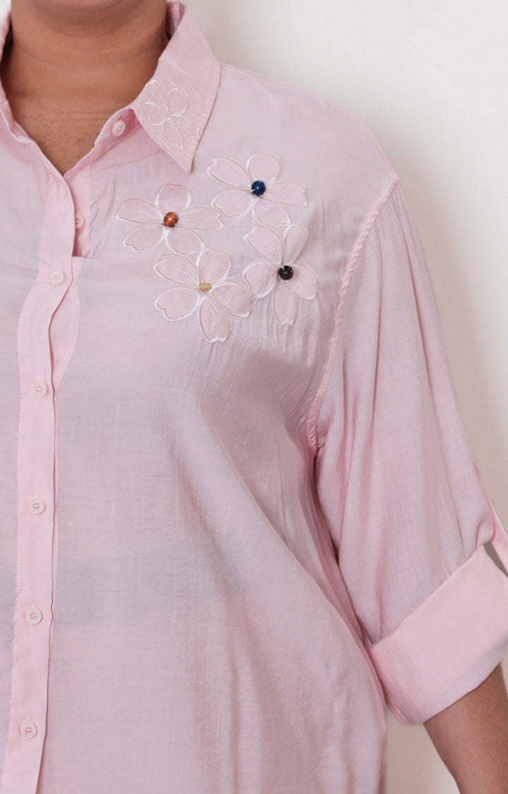 Blusa beige con manga larga - BLUSAS CURVY Boutiquemirel 