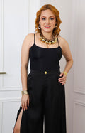 Panty blusa negra de tirantes
