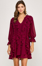 Vestido vino corto - VESTIDO Boutiquemirel 