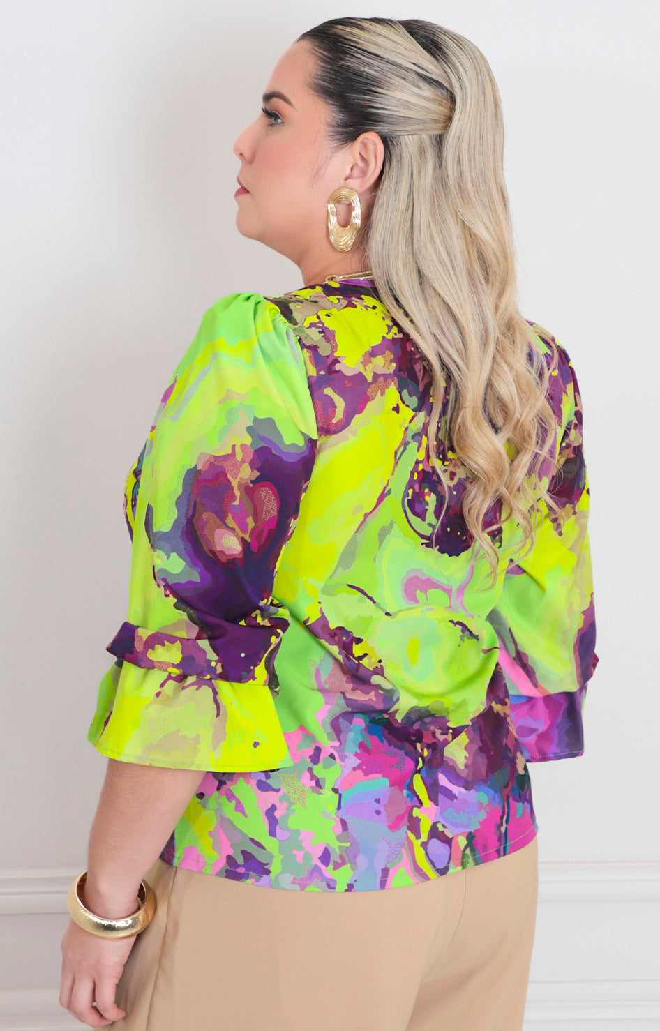 Blusa estampada multicolor