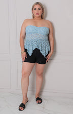 Blusa strapless estampada - BLUSAS CURVY Boutiquemirel 