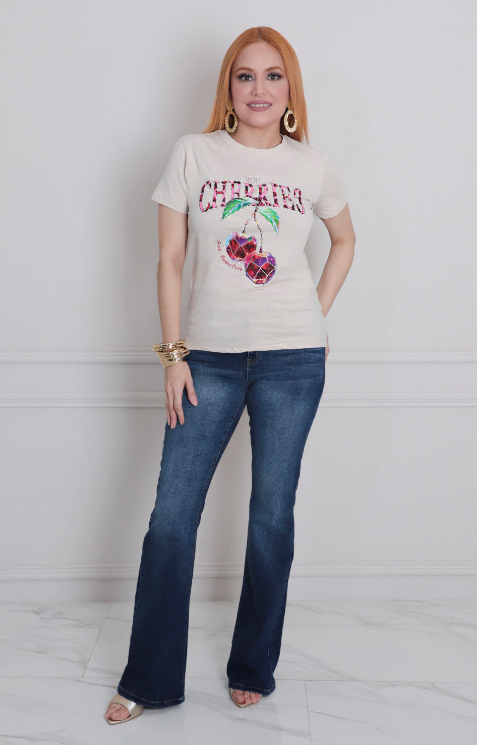 Blusa estampada cherry - BLUSAS REGULAR Boutiquemirel 