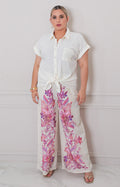 Pantalon estampado rosa - PANTALON CURVY Boutiquemirel 