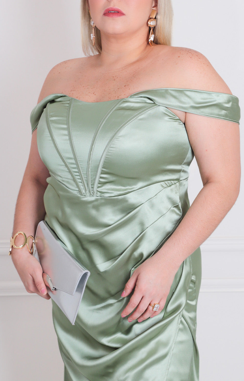 Vestido de tirantes con fruncido - VESTIDO LARGO CURVY Boutiquemirel 