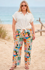 Pantalón multicolor estampado - PANTALON CURVY Boutiquemirel 