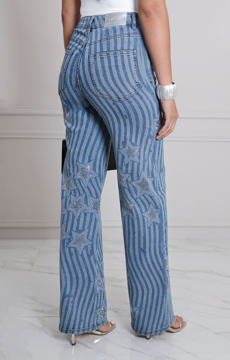 Pantalòn de mezclilla estampada - PANTALON MEZCLILLA REGULAR Boutiquemirel 