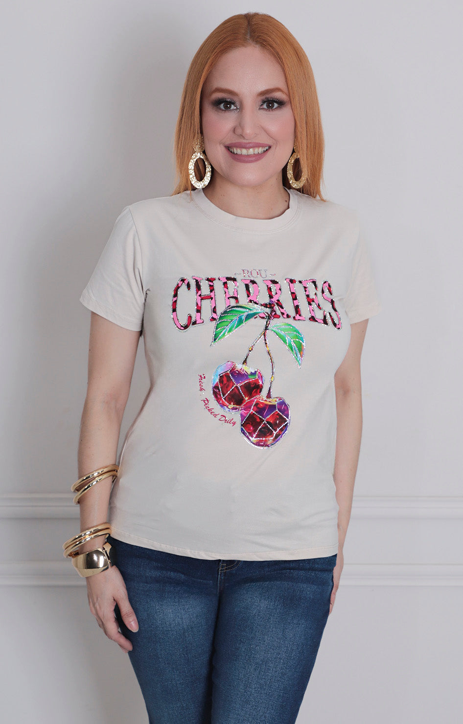 Blusa estampada cherry - BLUSAS REGULAR Boutiquemirel 